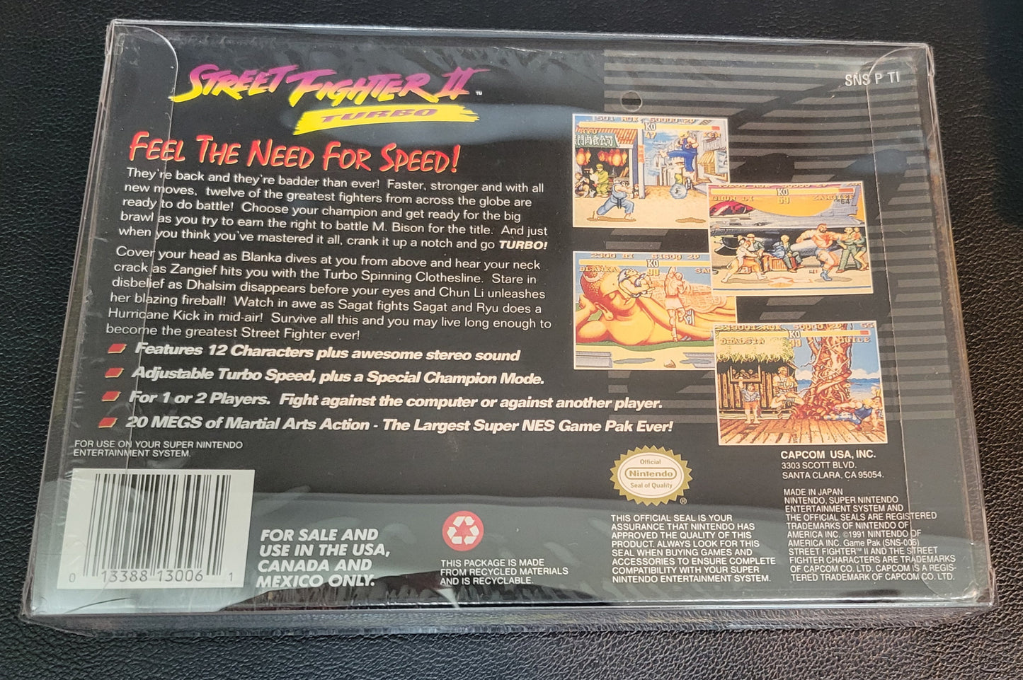 Authentic 1 Of a Kind SEALED 1992 STREET FIGHTER 2 TURBO Video Store Copy!!! SNES Cartridge (Super Nintendo Ent System) CIB Complete In Box + Instructions Immaculate Original Condition