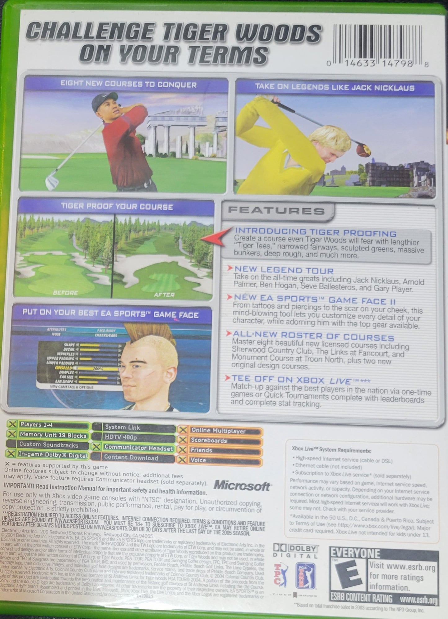 Tiger Woods 2005 – Microsoft Xbox CIB – Pre-Owned – RE-SEALED (2004)