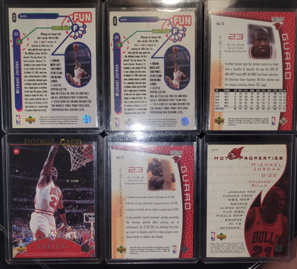 VINTAGE Lot Of 6 MICHAEL JORDAN Upper Basketball Cards Great Shape Protected Since New Smoke Free Home NBA Basketball Card