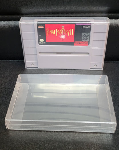Authentic Final Fantasy 2 - SNES - Super Nintendo Ent. System NTSC Cartridge + Plastic Protector