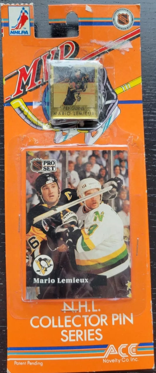 1991 Mario Lemieux MVP NHL Collector's Pin Series Sealed Rare Patent Pending