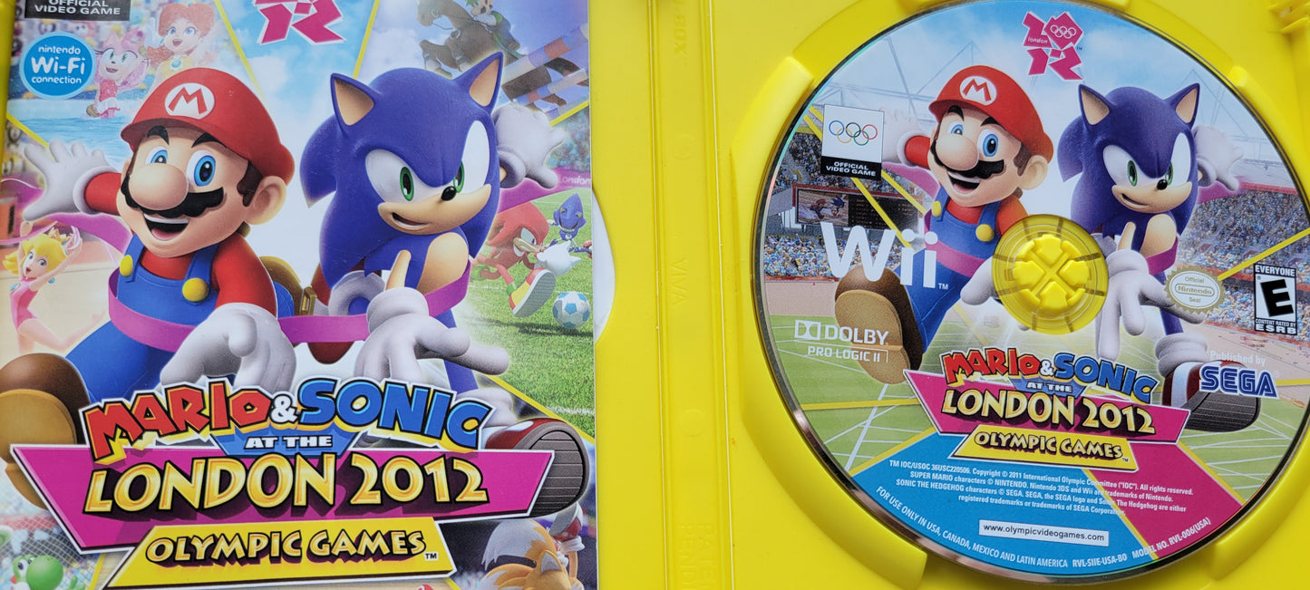 Mario & Sonic At The London 2012 Olympic Games - 2013 Nintendo - Wii - Entertainment System CIB Clean Disc Tested & Working