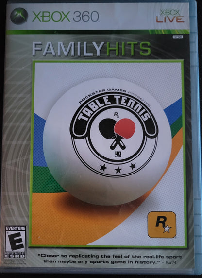 Family Hits: Table Tennis - Microsoft XBOX 360 - CIB Pre-Owned Great Shape Tested & Working