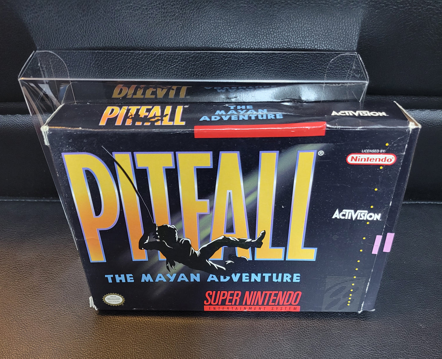 PITFALL: The Mayan Adventure (SNES) - Super Nintendo Ent. 1993 IMMACULATE Condition + PLASTIC Protector - (CIB)