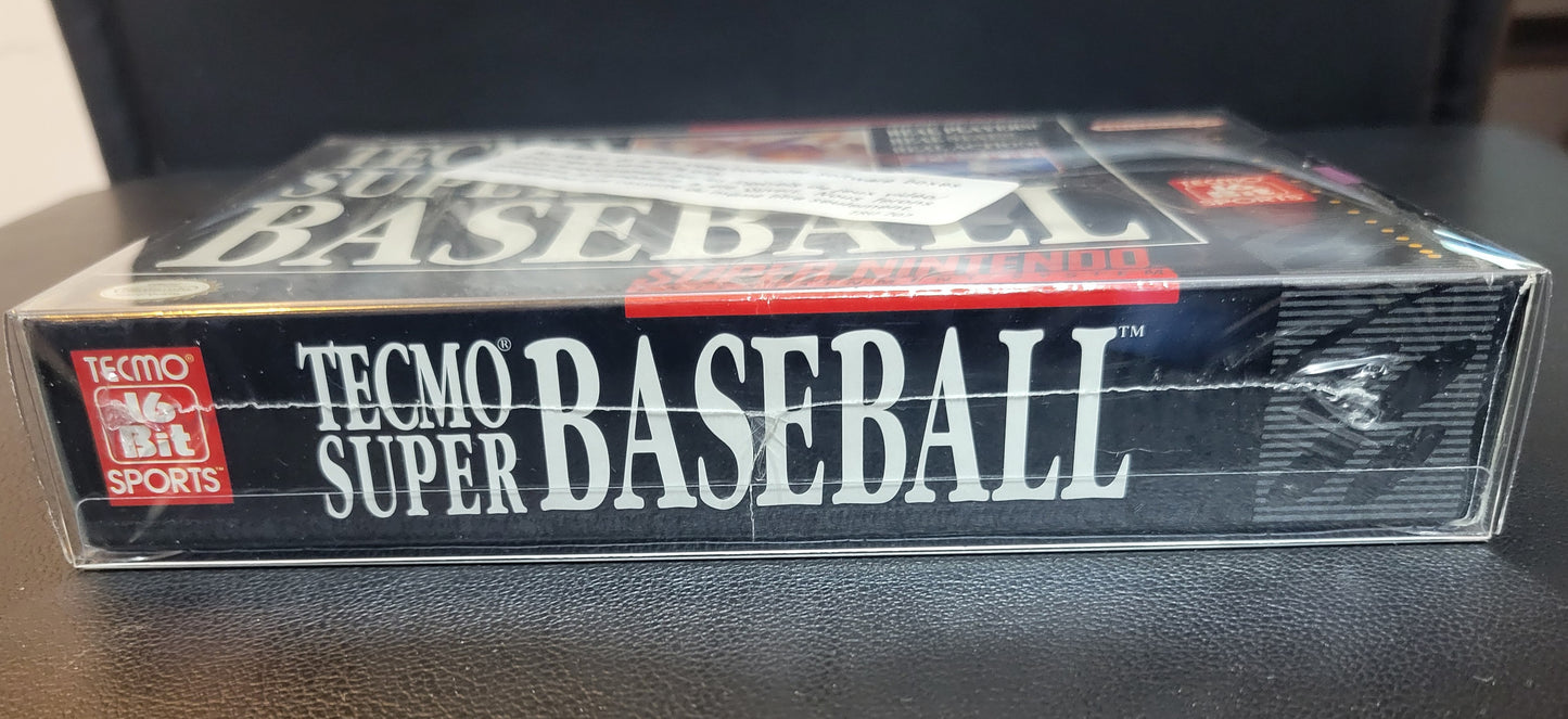 Tecmo Super Baseball (SNES) - Super Nintendo Ent. 1995 PRISTINE Condition FACTORY PLASTIC - (CIB)