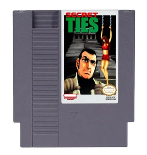 "SECRET TIES" - NES (Nintendo Entertainment System 1983) 72 Pin 8 Bit Video Game Cartridge