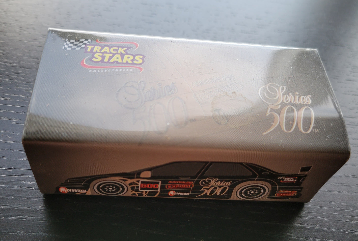 1:64 VINTAGE 1990 Series 500 "Track Stars" Diecast Car Miniature *Tin Box* Pre-Owned