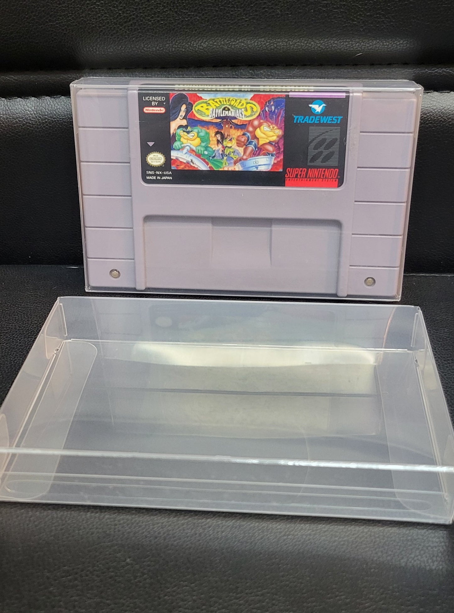 Authentic Battle Toads In Double Dragon - SNES - Super Nintendo Ent. System NTSC Cartridge + Protector