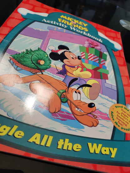 Vintage MICKEY MOUSE Mickey & Friends: Jingle All The Way 1997 Christmas Activity Workbook ORIGINAL Pre-Owned