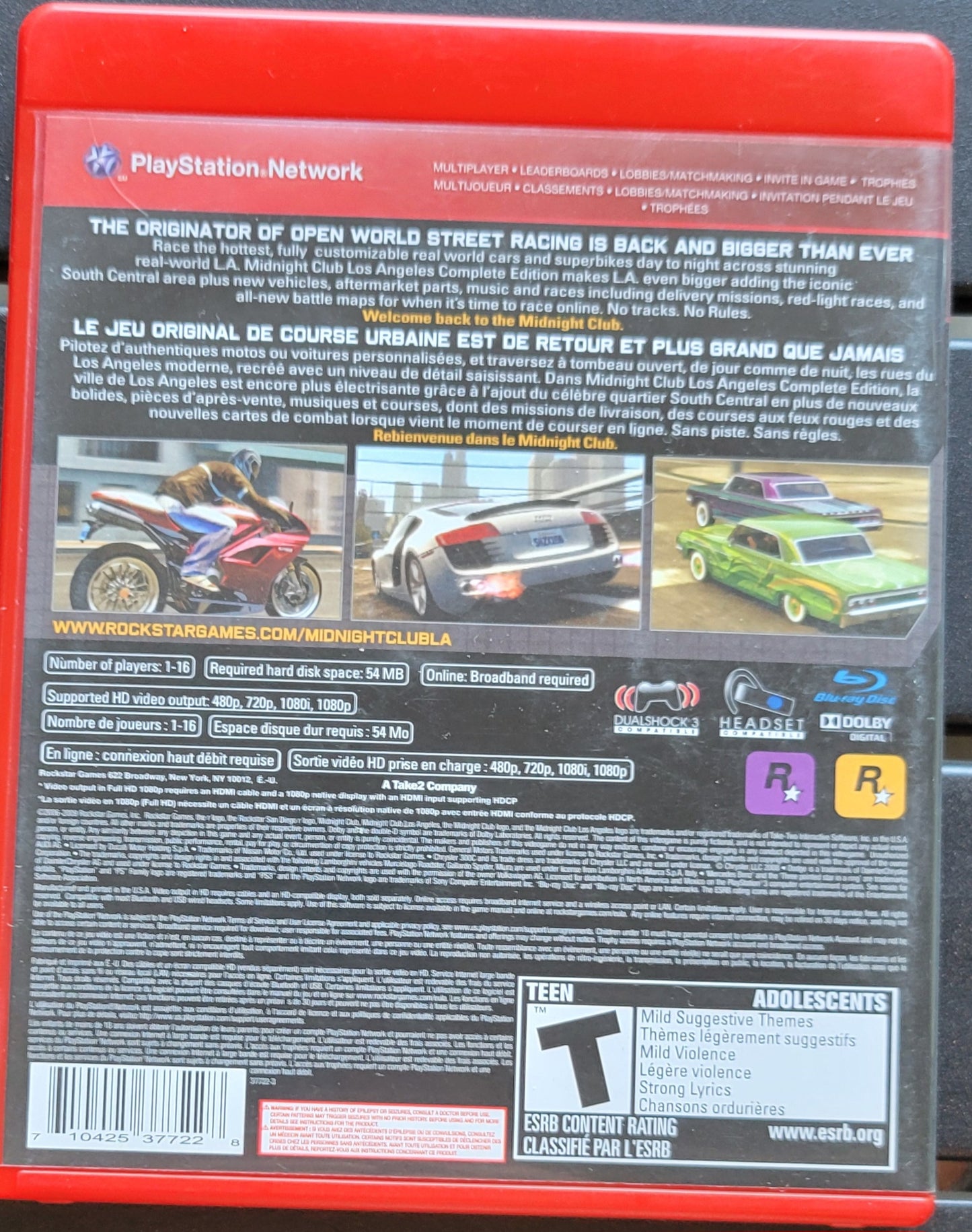 Midnight Club: Los Angeles *COMPLETE EDITION* - Sony PlayStation 3 PS3 CIB Pre-Owned Great Shape Tested & Working