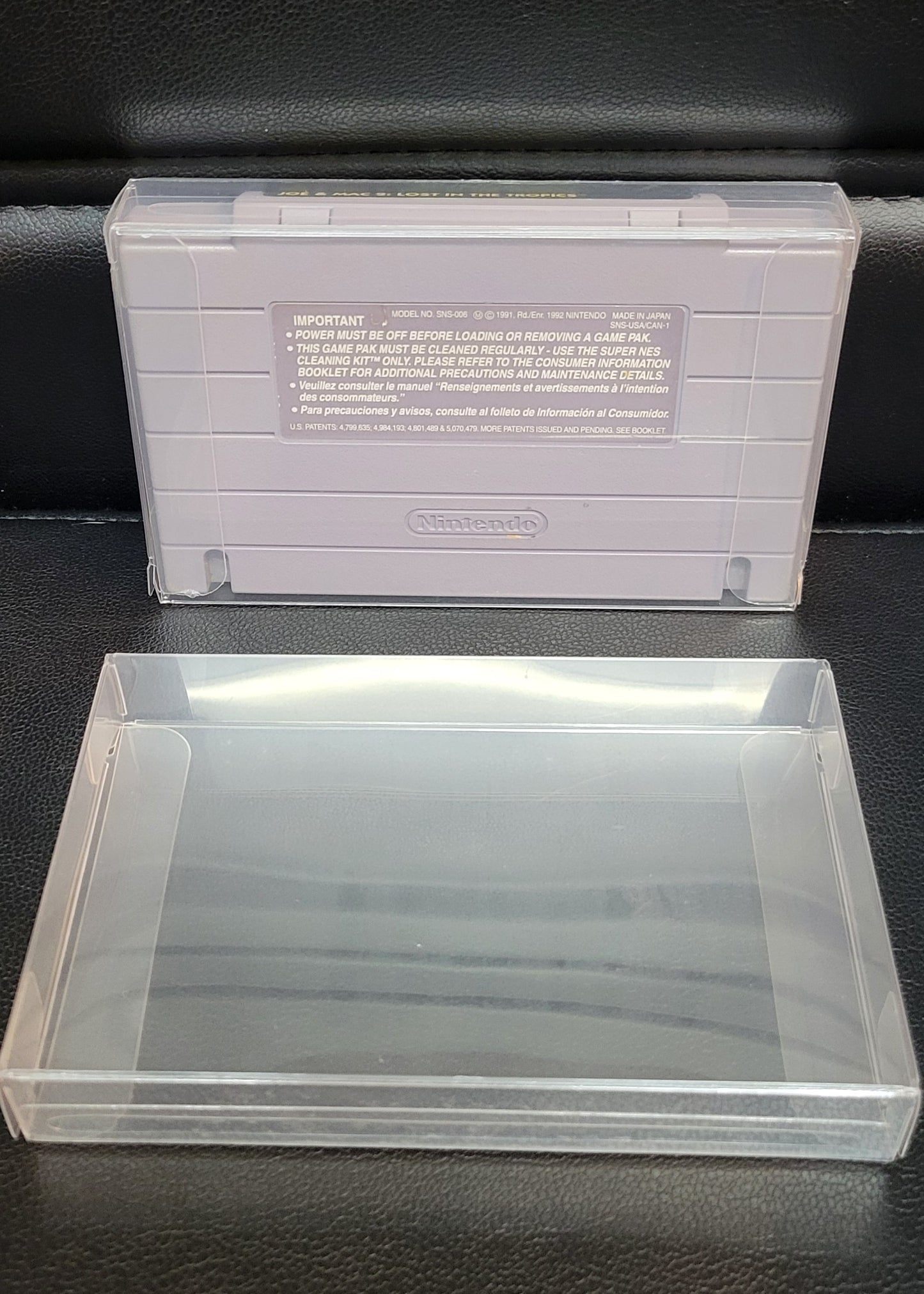 Authentic Joe And Mac 2 Lost In The Tropics - SNES - Super Nintendo Ent. System NTSC Cartridge + Protector