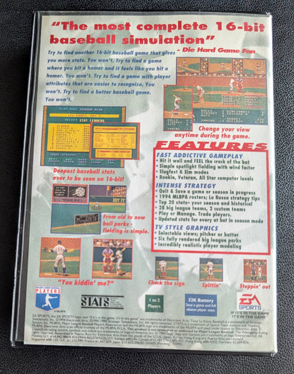 LA Russa Baseball '95 - Boxed CIB (Sega Genesis) | 1995 | Sports / Baseball