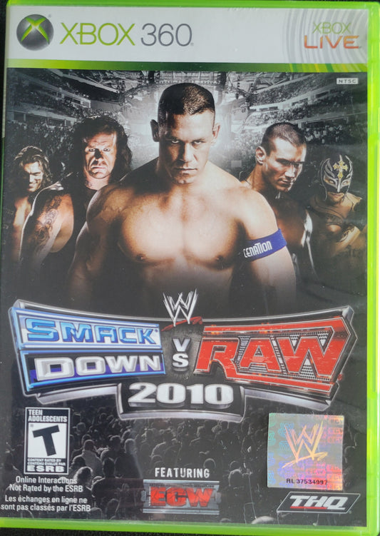 Smackdown Vs Raw 2010 Feat. ECW - (CIB) - Microsoft XBOX 360 - Pre-Owned Like New CLEAN DISC
