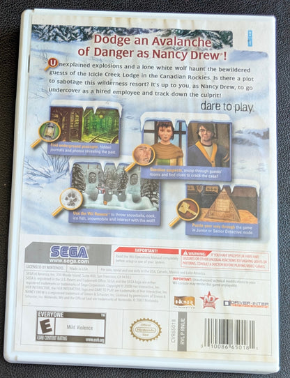 Nancy Drew: The White Wolf of Icicle Creek (2007) - CIB Nintendo Wii | RE-Sealed