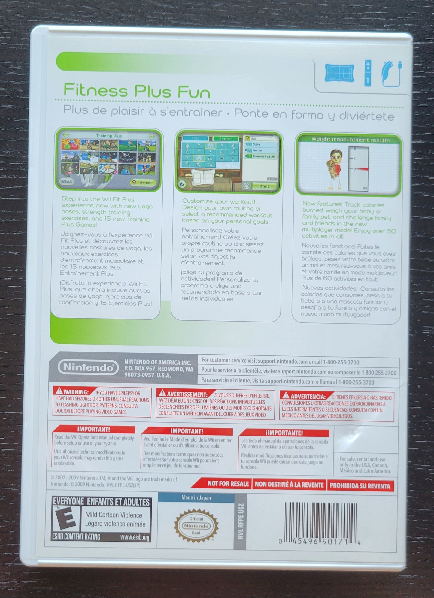 Wii Fit Plus - Nintendo - Wii - Entertainment System CIB Clean Disc