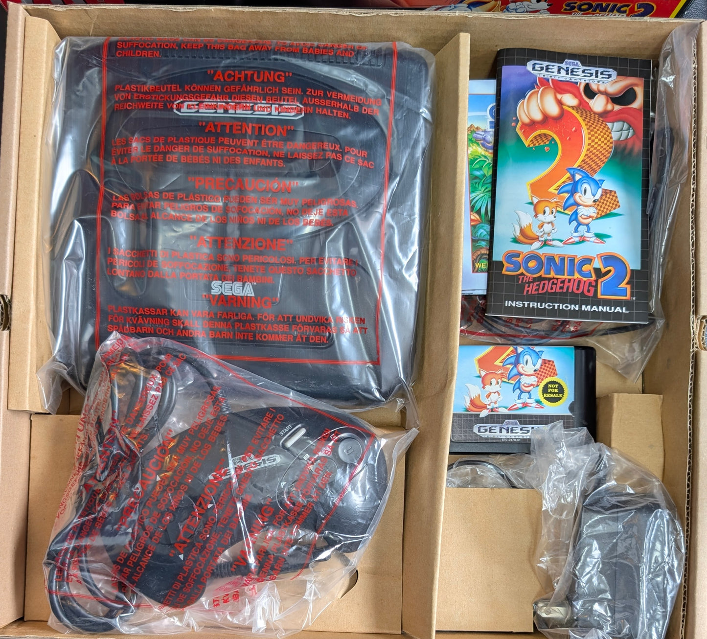MINT Sega Genesis Model 2 Sonic 2 Edition – OPEN BOX | Complete | FACTORY New Condition