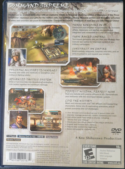 RARE Romance Of The 3 Kingdoms XI - Sony PlayStation 2 PS2 (CIB) Pre-Owned Tested & Working MINT!