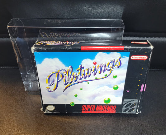 PILOT WINGS (SNES) - Super Nintendo Ent. 1990 Great Condition - CWB Box + Manual + Protector