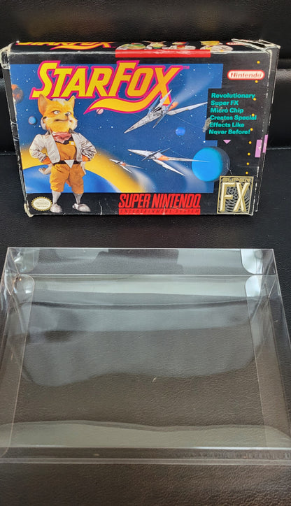 STARFOX Authentic CIB Box + Manual - SNES - Super Nintendo Ent. System NTSC Cartridge Includes Platic Protector GREAT SHAPE