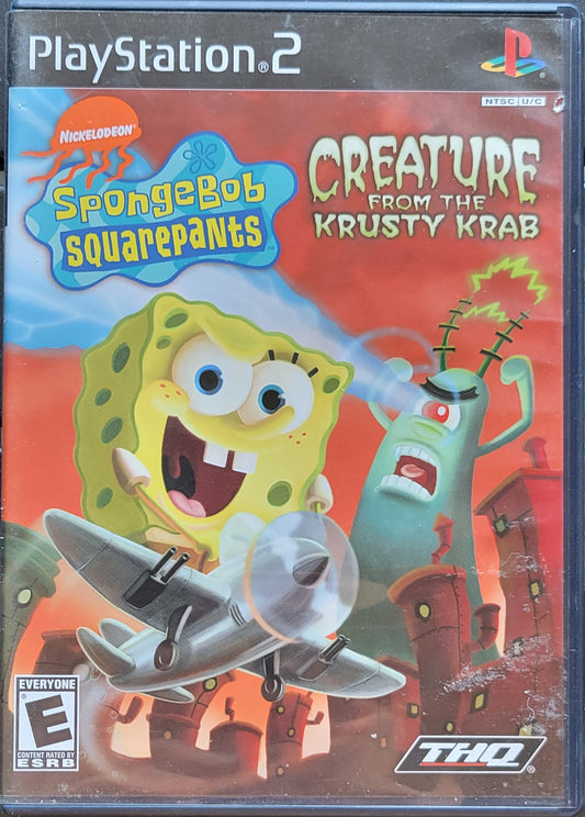 Spongebob Squarepants: Creature From The Krusty Crab - Sony PlayStation 2 PS2 CIB Pre-Owned Great Shape! Tested & Working