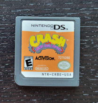 Original CRASH: Mind Over Mutant 2008 - Nintendo DS - Handheld Console NTSC Cartridge Only Tested & Working