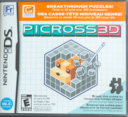 Picross 3D – 2009 Nintendo DS CIB – RE-Sealed – Excellent