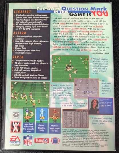 Madden NFL '95 - Boxed CIB (Sega Genesis) | 1994 | Sports / Football