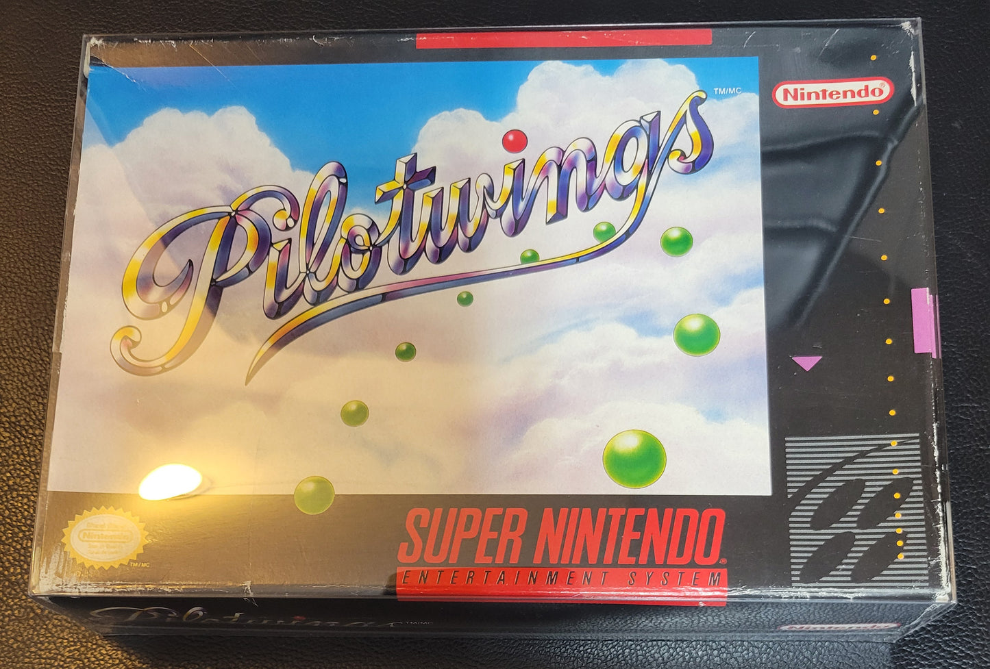 PILOT WINGS (SNES) - Super Nintendo Ent. 1990 Great Condition - CWB Box + Manual + Protector