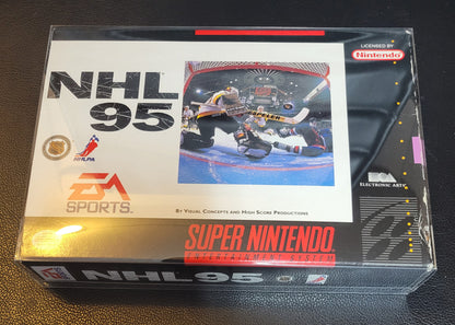 NHL 95' (SNES) - Super Nintendo Ent. IMMACULATE Condition - ORIGINAL RECEIPT! FACTORY PLASTIC! (REAL CIB)