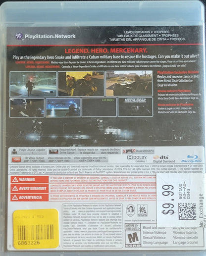 Metal Gear Solid V – Sony PlayStation 3 (PS3) | Pre-Owned, RESEALED