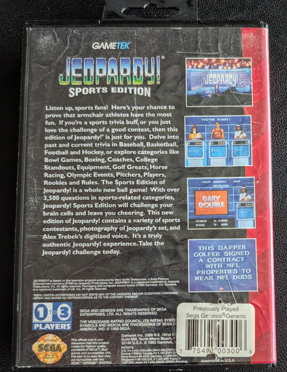 Jeopardy! Sports Edition - Boxed CIB (Sega Genesis) | 1994 | Trivia / Sports