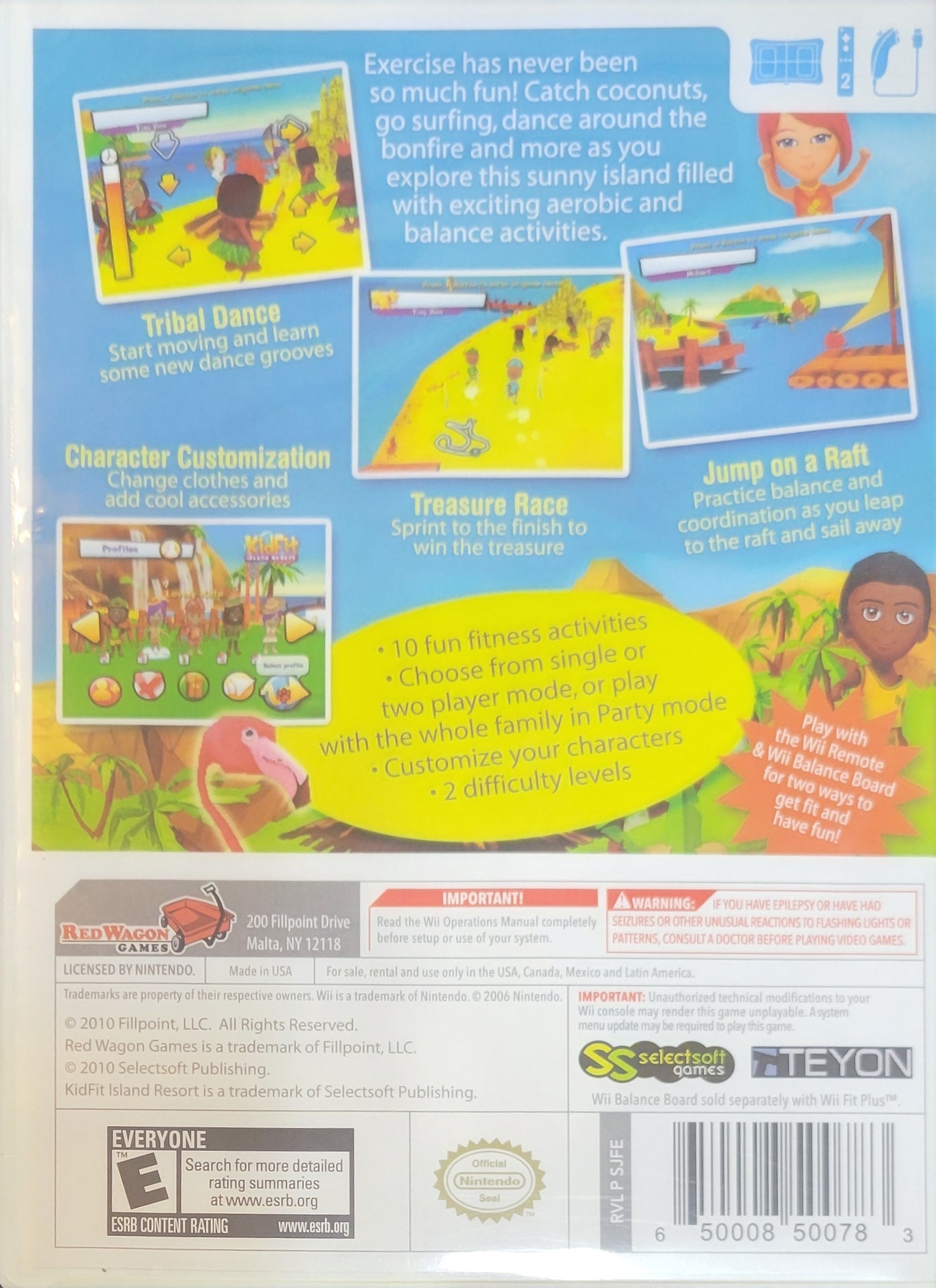 Kid Fit Island Resort – 2008 Nintendo Wii CIB – RE-SEALED + Clean Disc