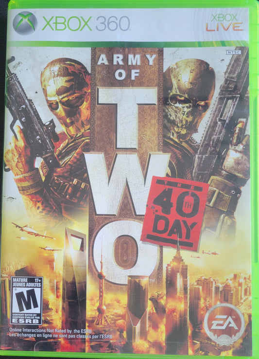 Army Of Two 1 & 2 - (CIB) - Microsoft XBOX 360 - Pre-Owned Like New CLEAN DISC
