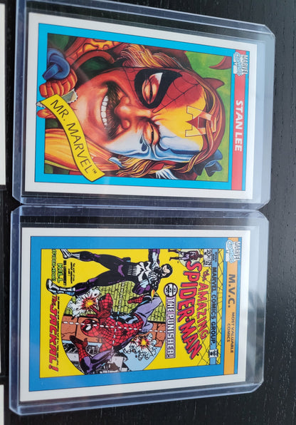 1st EDITION Marvel Cards 1990 Super Rare Base Set Stan Lee Spider-Man "Introducing The Punisher"! X-Men FANTASTIC First Ever Seen On Cards!