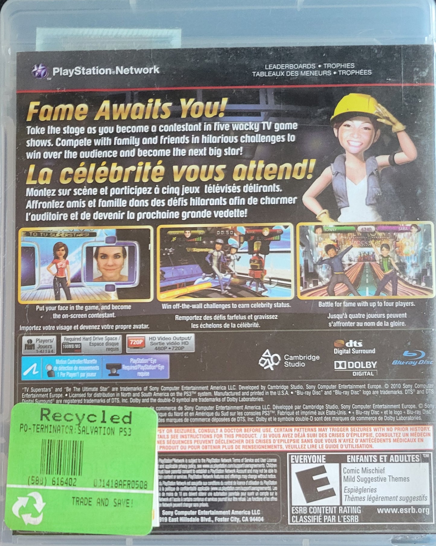 TV Superstars (CIB) – Sony PlayStation 3 PS3 – Re-Sealed (2010)