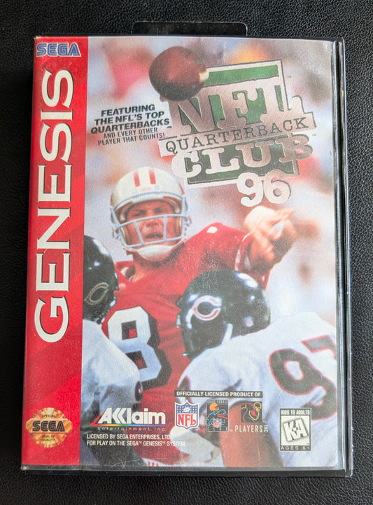 NFL Quarterback Club ’96 - Boxed CIB with Hang Tab (Sega Genesis) | 1995 | Sports / Football