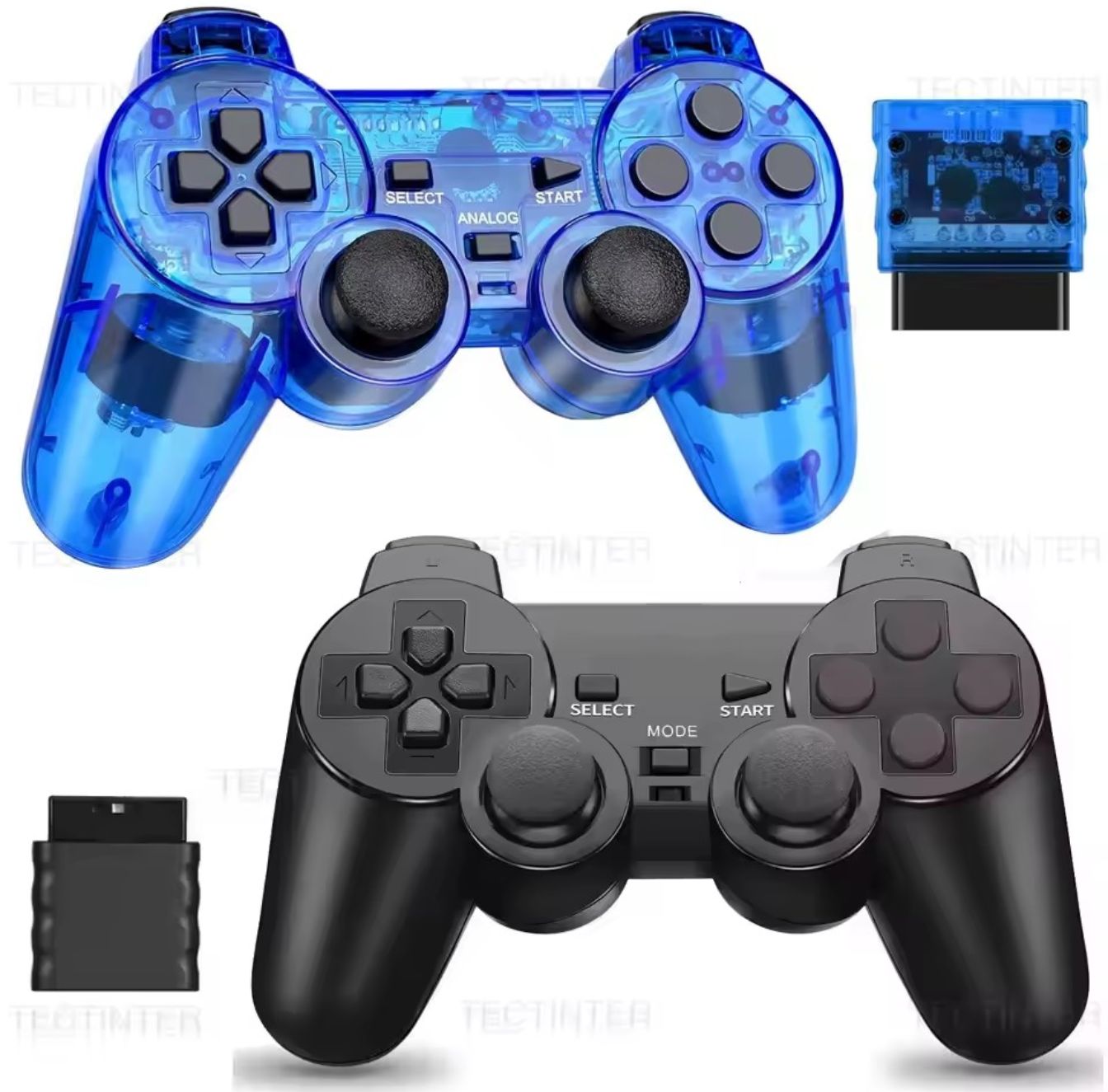 PlayStation 1 PS1 / PlayStation 2 PS2 DualShock Controller (Aftermarket) | Adapter Included | Multiple Colors