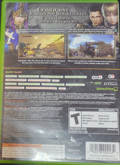 Dynasty Warriors 7 – Microsoft Xbox 360 CIB – Clean Disc – RE-SEALED (2011)