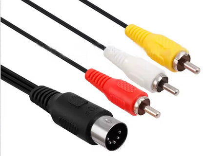 Sega Genesis Model 1 AV Cable (Aftermarket) | 3-Prong Connector | Replacement
