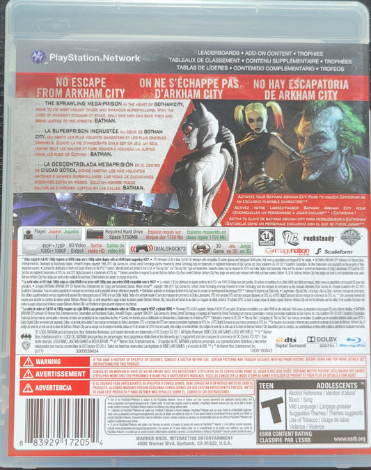 BATMAN: Arkham City - 2013 Sony PlayStation 3 PS3 RE-Sealed