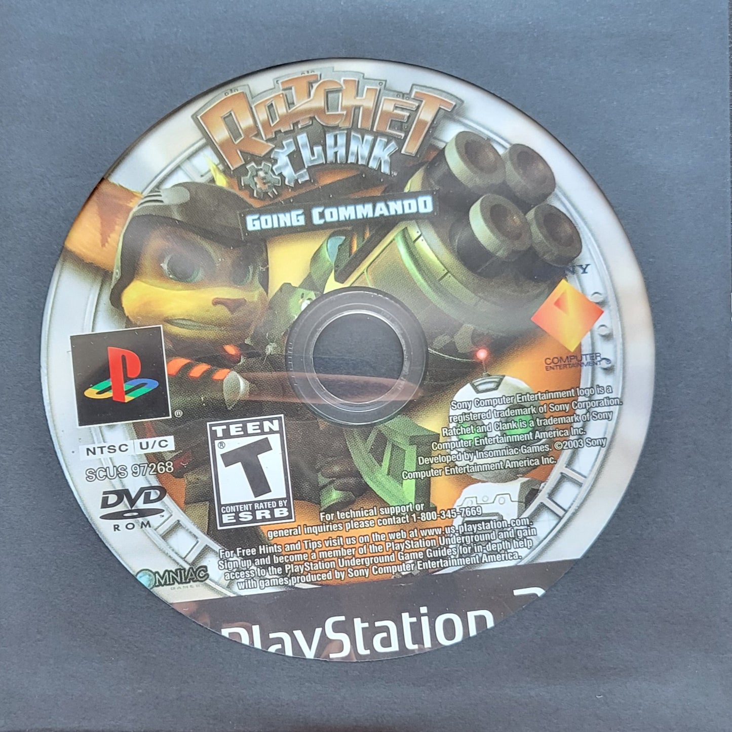 Ratchet Clank: Going Commando - Sony PlayStation 1 PS1 (Disc Only) - Used Condition