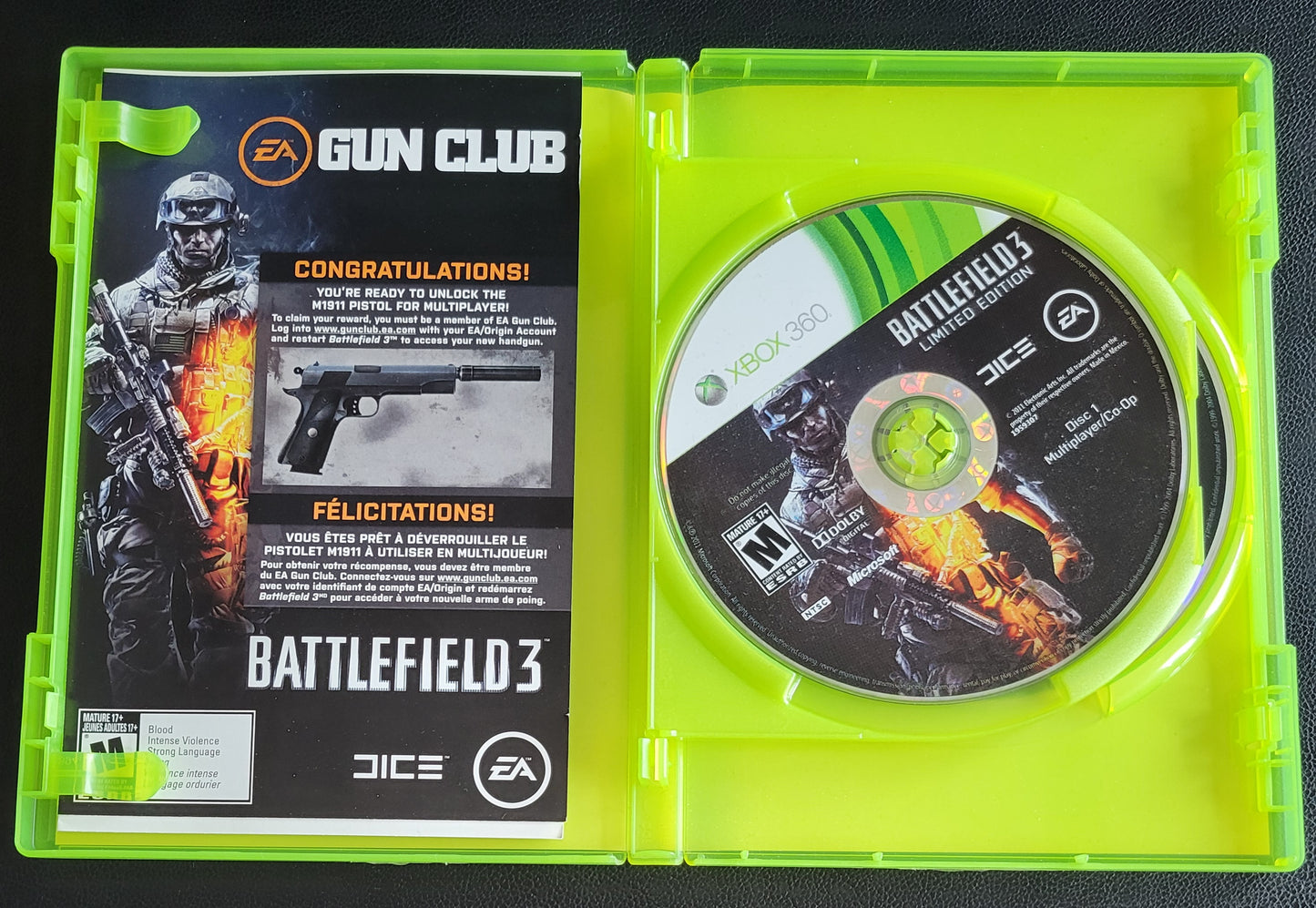 MINT BATTLEFIELD 3 Limited Edition - Microsoft XBOX 360 - CIB Pre-Owned Great Shape Tested & Working