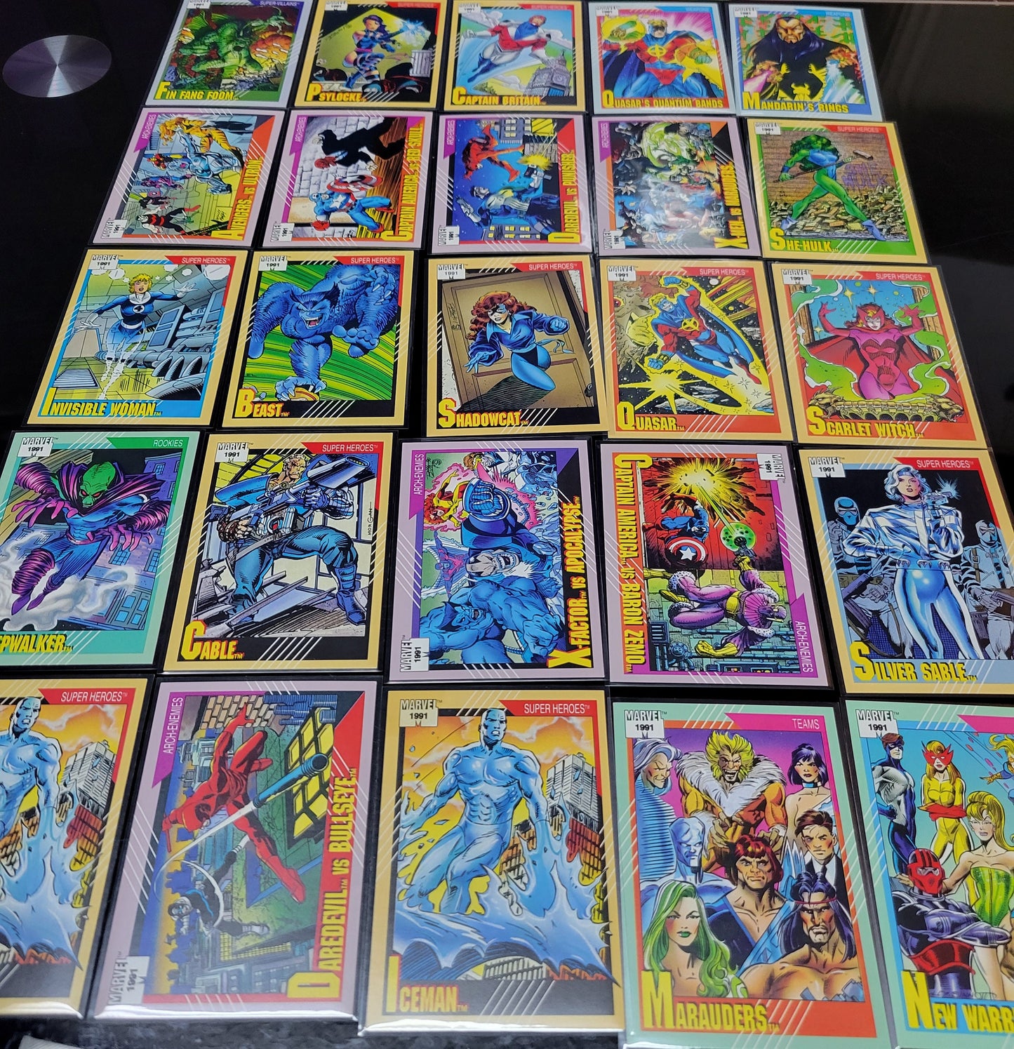 25 Mint 2nd Marvel Super Heros Trading Cards - 1991 Original & Authentic Masterpiece Set Must See For Comic Fans!