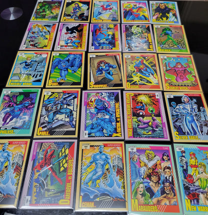 25 Mint 2nd Marvel Super Heros Trading Cards - 1991 Original & Authentic Masterpiece Set Must See For Comic Fans!