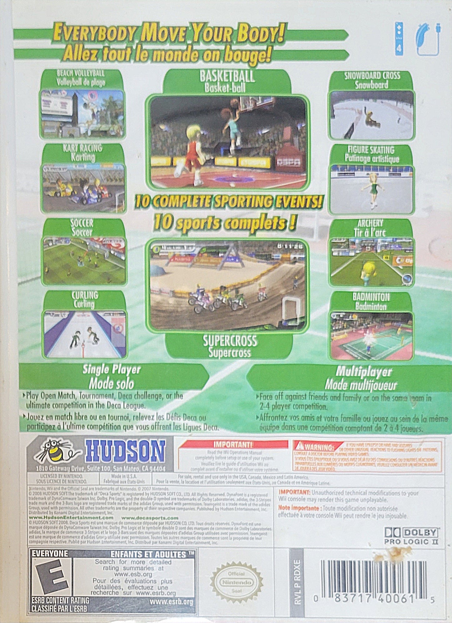 Deca Sports – Nintendo Wii – CIB – RE-SEALED – Like NEW