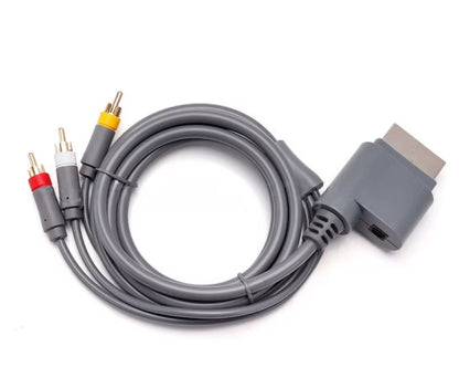 Xbox 360 AV Cable (Aftermarket) | Black or Gray | Replacement Audio Video Cable