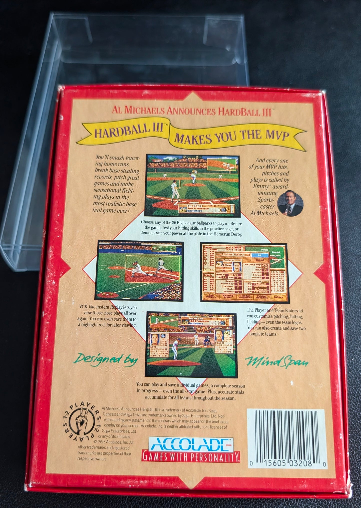 HardBall III - Boxed CIB (Sega Genesis) | 1992 | Sports / Baseball