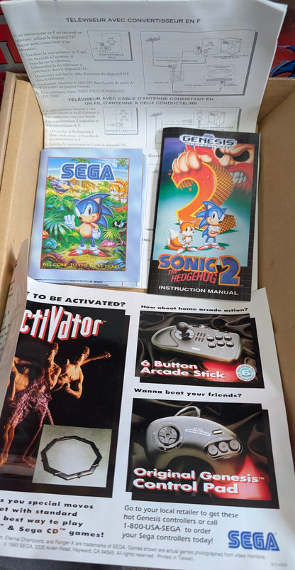 MINT Sega Genesis Model 2 Sonic 2 Edition – OPEN BOX | Complete | FACTORY New Condition