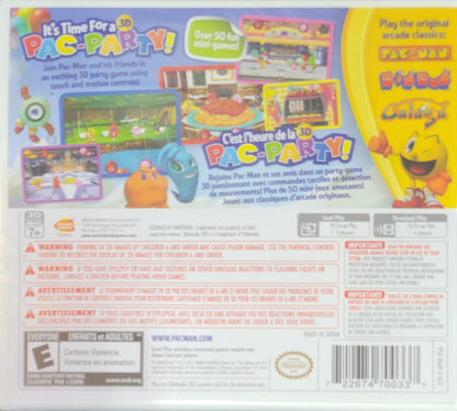 Pac-Man Party 3D – FACTORY SEALED – Nintendo 3DS (2011) + Plastic Protection Sleeve
