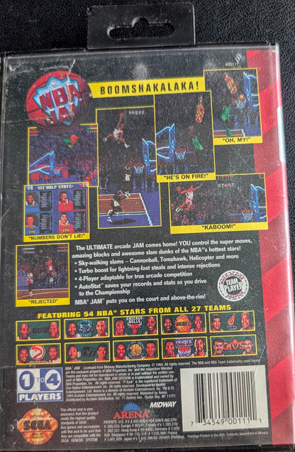 NBA Jam - Boxed CIB Hang Tab (Sega Genesis) | 1994 | Sports Basketball